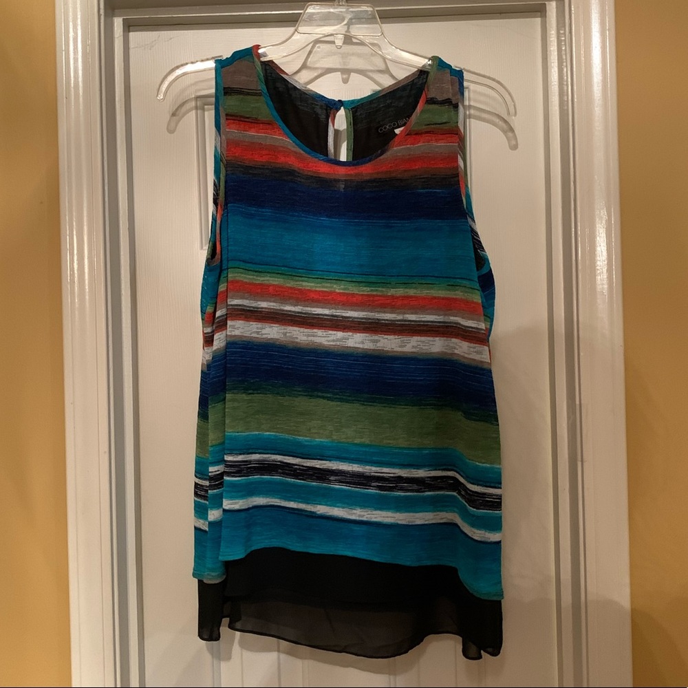 Sleeveless Summer Stripes! Size XL